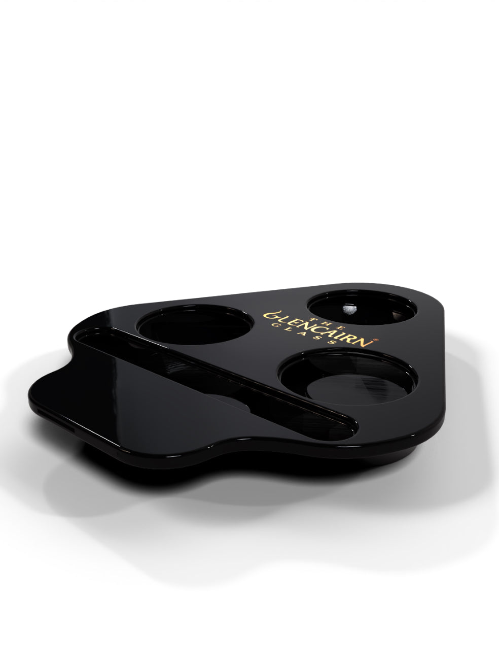 Flight tray can hold three Glencairn Glasses or two glasses and a water jug. There is also a space for the Glencairn Pipette.