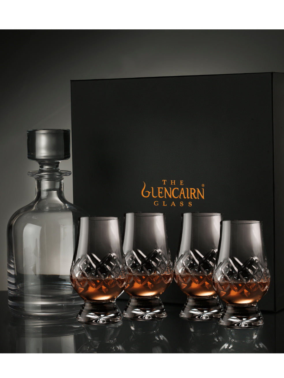 Iona Decanter with Cut Glencairn Glasses Gift Set