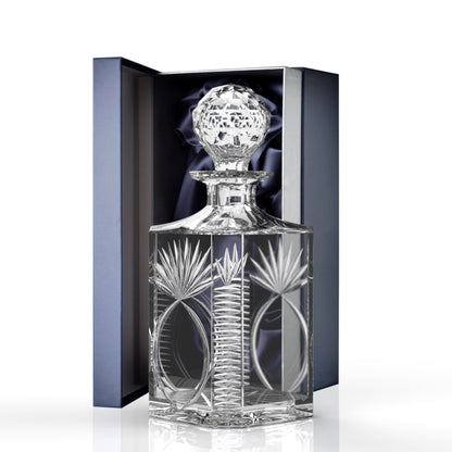 Traditionally hand cut crystal decanter.