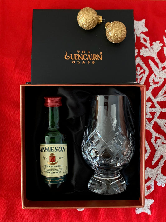 Cut Glencairn Glass + Jameson Gift Set