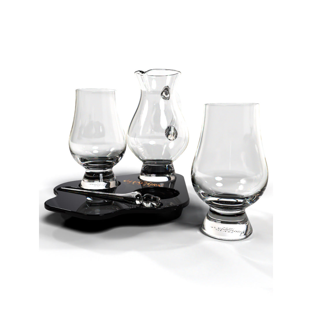 This set includes two Glencairn Whisky Glasses, a Glencairn Water Jug, Pipette and Flight Tray.