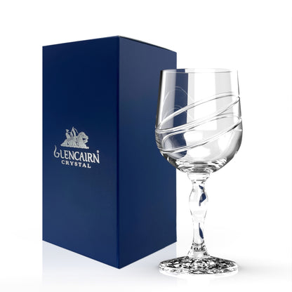 If you are in need of a beautifully handcut wine glass then look no further than the Glasgow Wine Goblet. Inspired by Glasgow City's urban regeneration, the Glasgow collection features an exceptionally modern cut on traditional glassware.