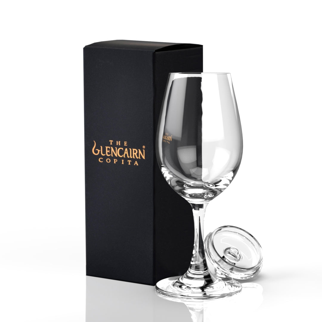 Modelled from the traditional sherry copita, manufactured with lead-free crystal and optimised for sensory analysis for the whisky enthusiast. Includes a tasting cap. Part of the Glencairn collection.