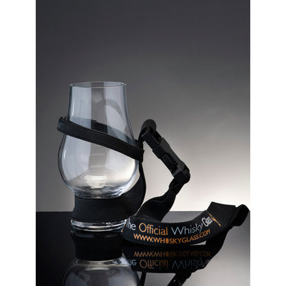 A hands-free accessory for any whisky aficionado who loves attending a whisky event. Designed to specifically hold the Glencairn Glass and the Cut Glencairn but some often use it to also hold Glencairn Copita or a Wee Glencairn.