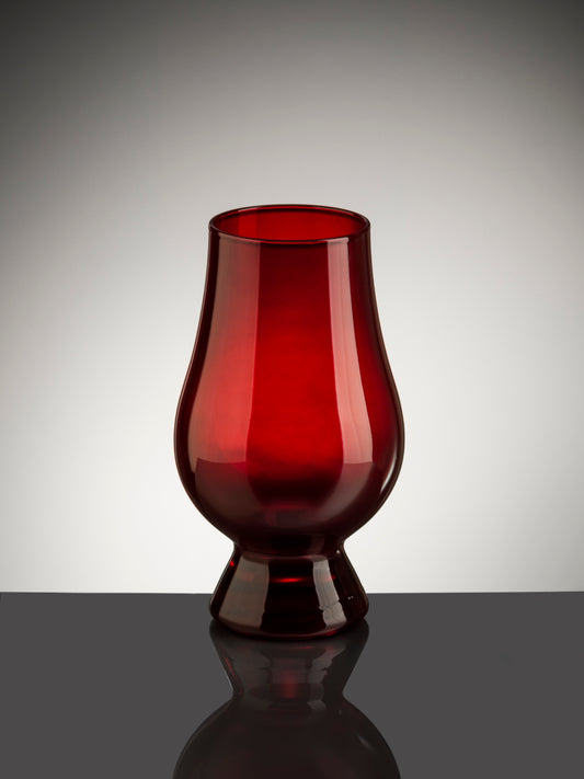 The Glencairn Whisky Glass in red.