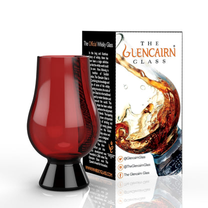 The Glencairn Whisky Glass in red.