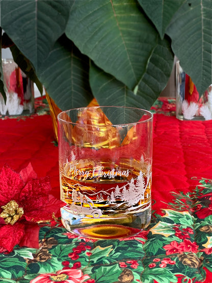 Skyline Christmas Scene Tumbler