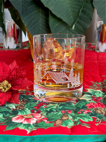 Skyline Christmas Scene Tumbler