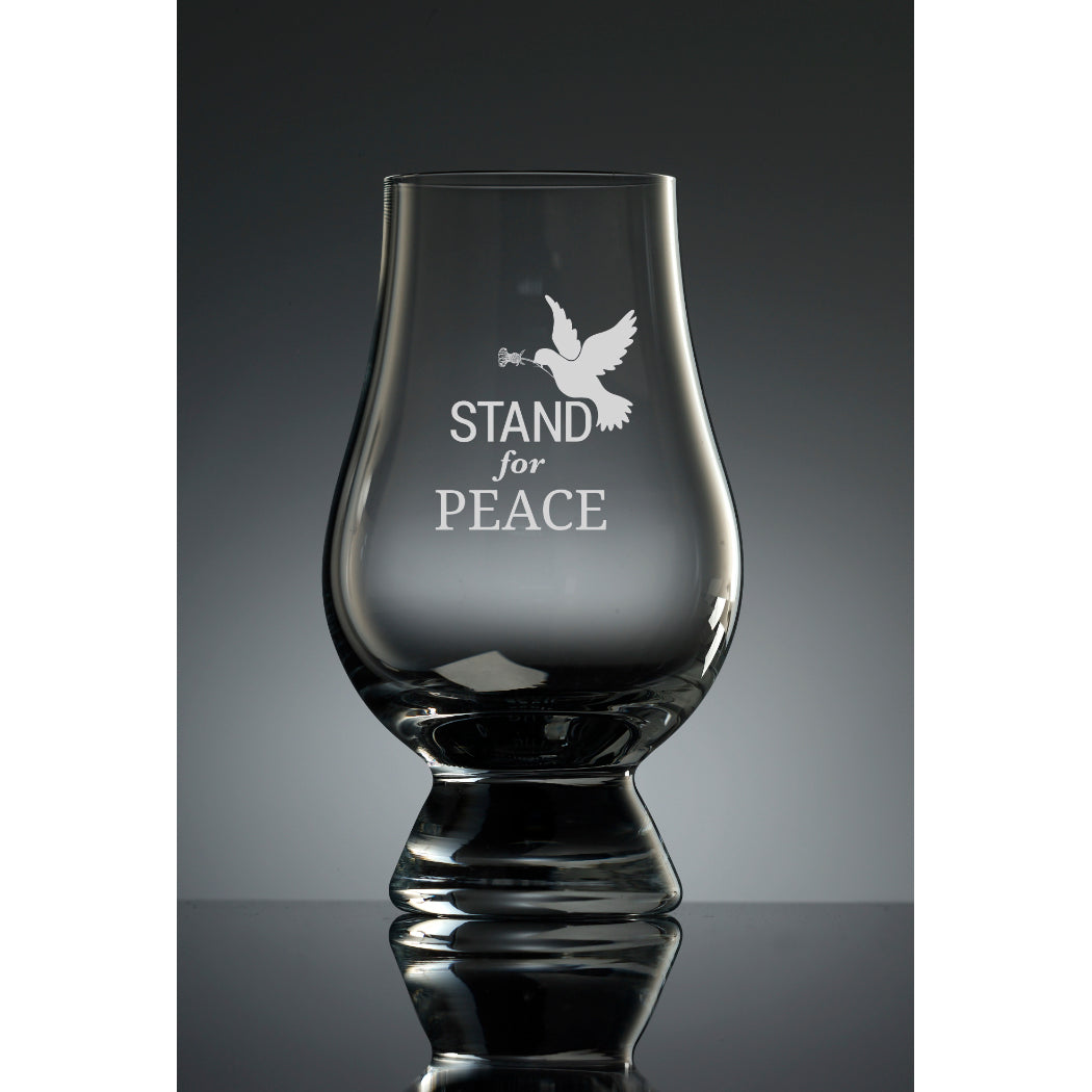 A whisky glass that gives back. All proceeds from the Glencairn Whisky Glass featuring a dove and the words "Stand for Peace" will be donated to the Red Cross' Ukrainian Humanitarian Crisis Appeal.