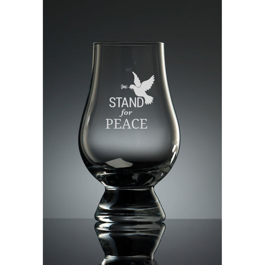 A whisky glass that gives back. All proceeds from the Glencairn Whisky Glass featuring a dove and the words "Stand for Peace" will be donated to the Red Cross' Ukrainian Humanitarian Crisis Appeal.