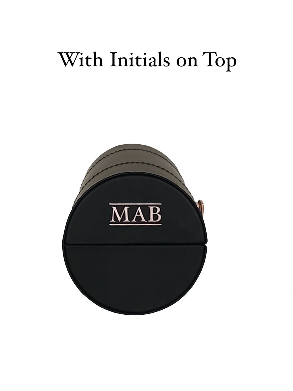 Customize travel case with initials on top.