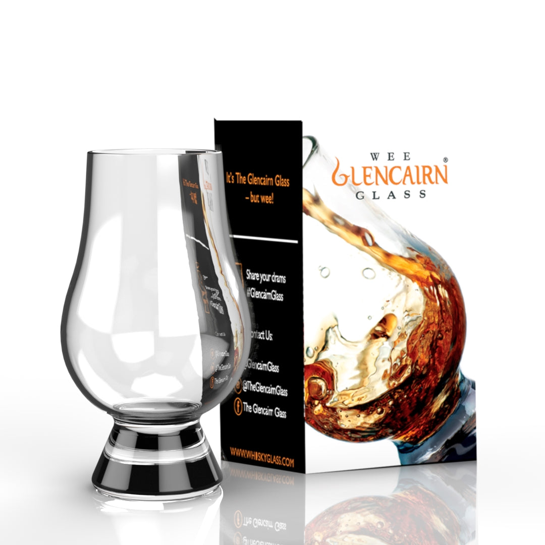 A smaller version of the official Glencairn Glass designed for distillery tours or for when you're craving a wee 'nip' instead of a dram.