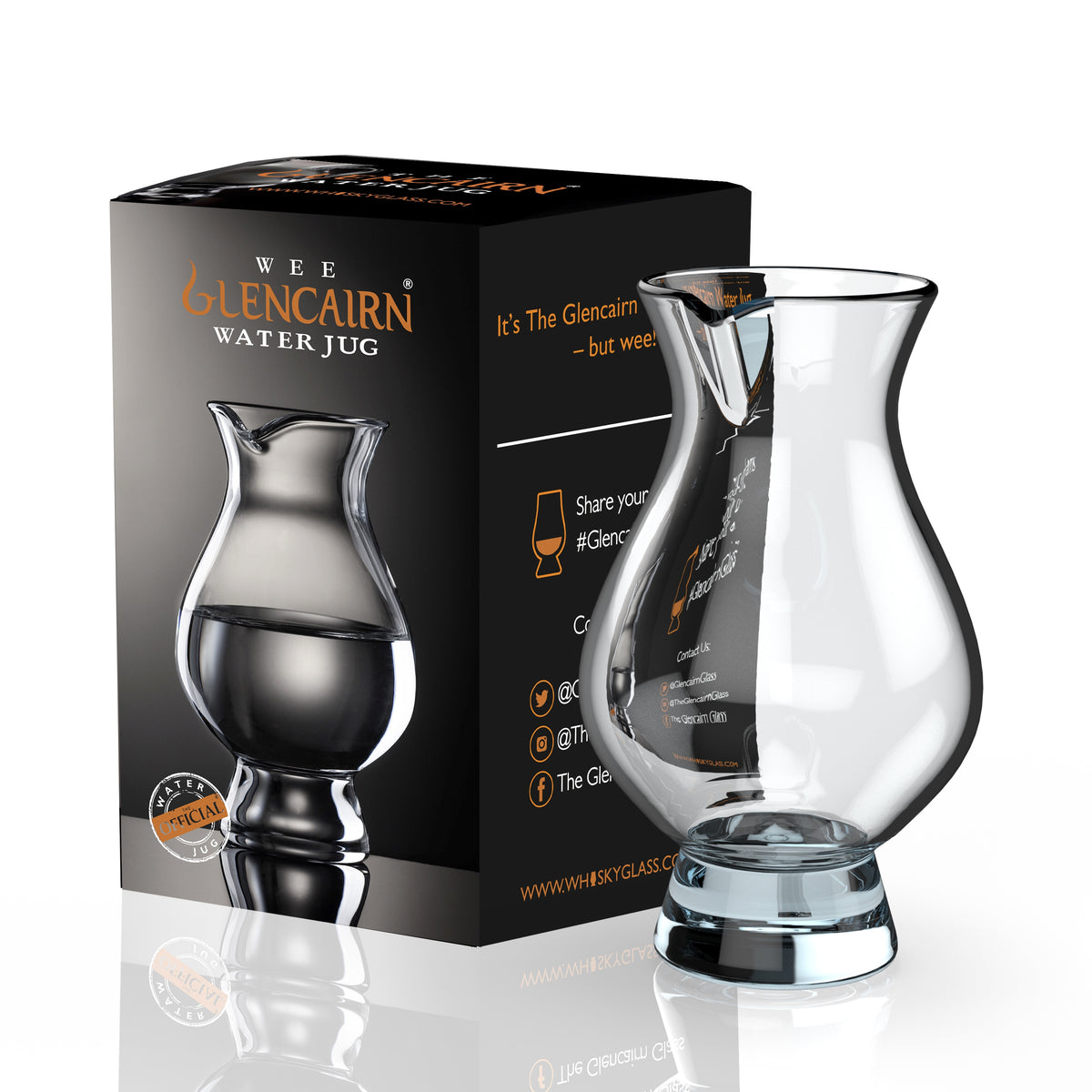 The Wee Glencairn Water Jug is the perfect companion for your Glencairn Glass&nbsp;or your Wee Glencairn Glass. 
