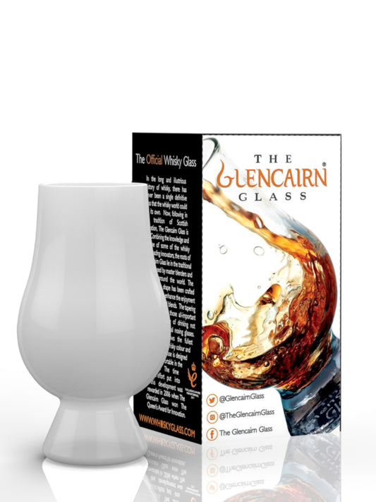 The Glencairn Whisky Glass in white.